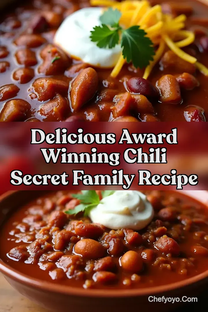 Delicious Award Winning Chili Secret Family Recipe