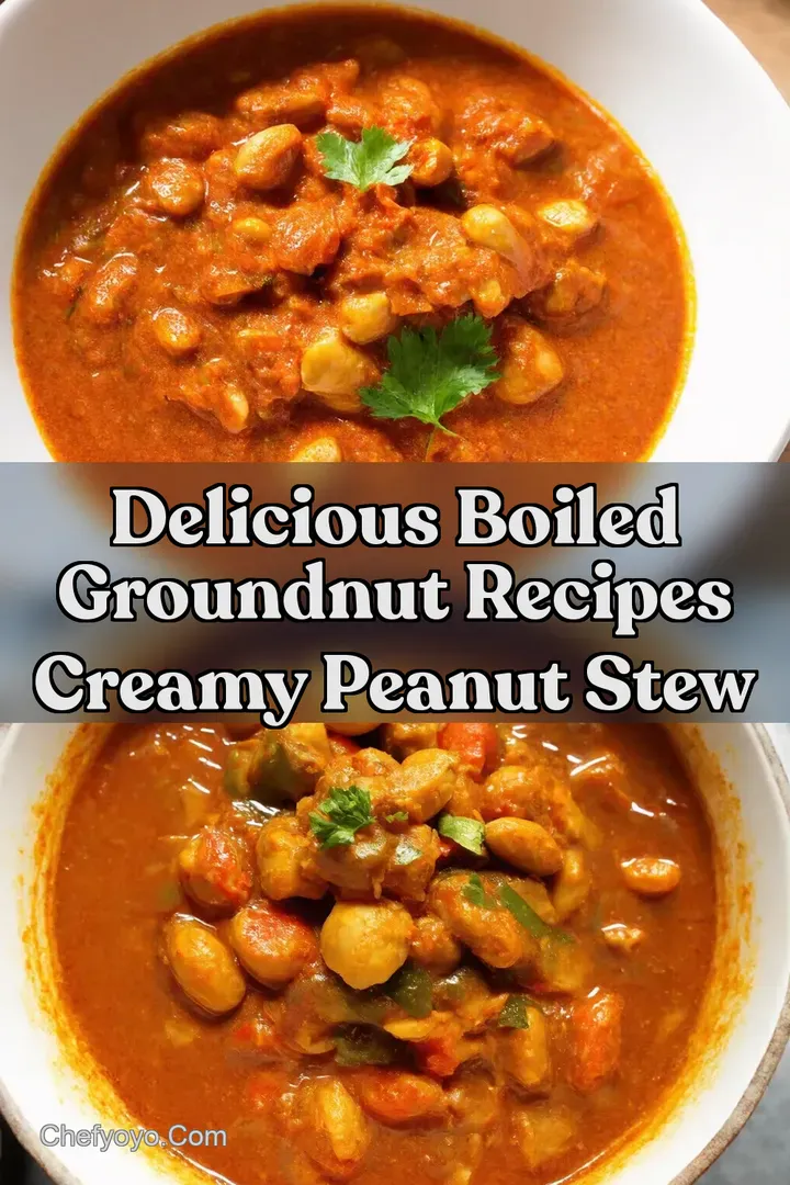 Delicious Boiled Groundnut Recipes Creamy Peanut Stew