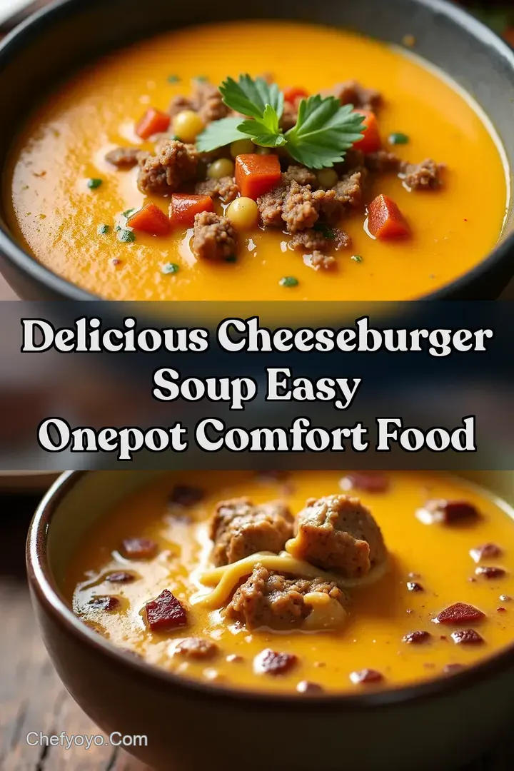 Delicious Cheeseburger Soup Easy OnePot Comfort Food