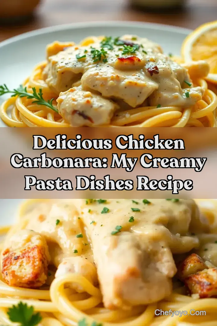 Delicious Chicken Carbonara: My Creamy Pasta Dishes Recipe
