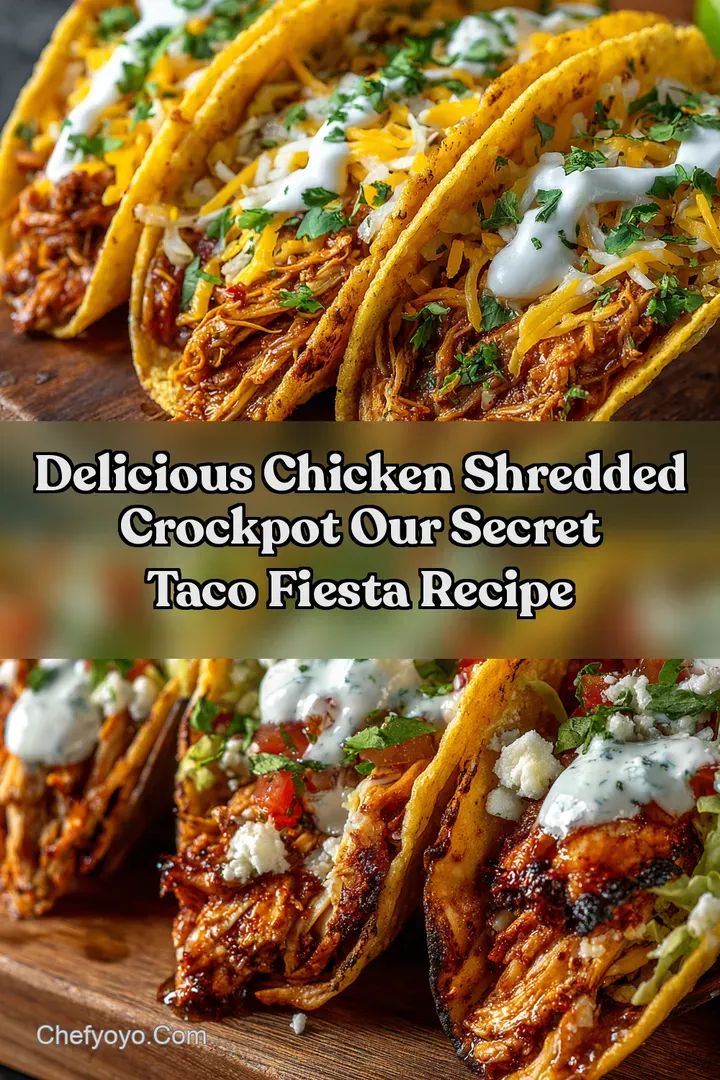Delicious Chicken Shredded Crockpot Our Secret Taco Fiesta Recipe