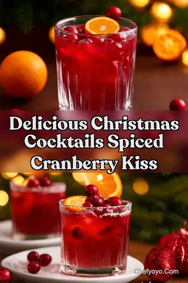Delicious Christmas Cocktails Spiced Cranberry Kiss