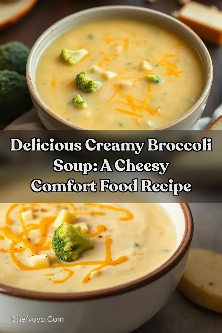 Delicious Creamy Broccoli Soup: A Cheesy Comfort Food Recipe