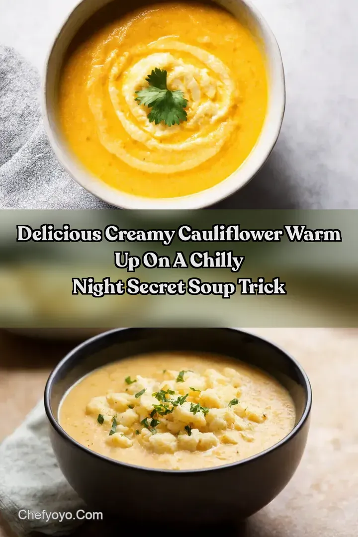 Delicious Creamy Cauliflower Warm Up on a Chilly Night Secret Soup Trick