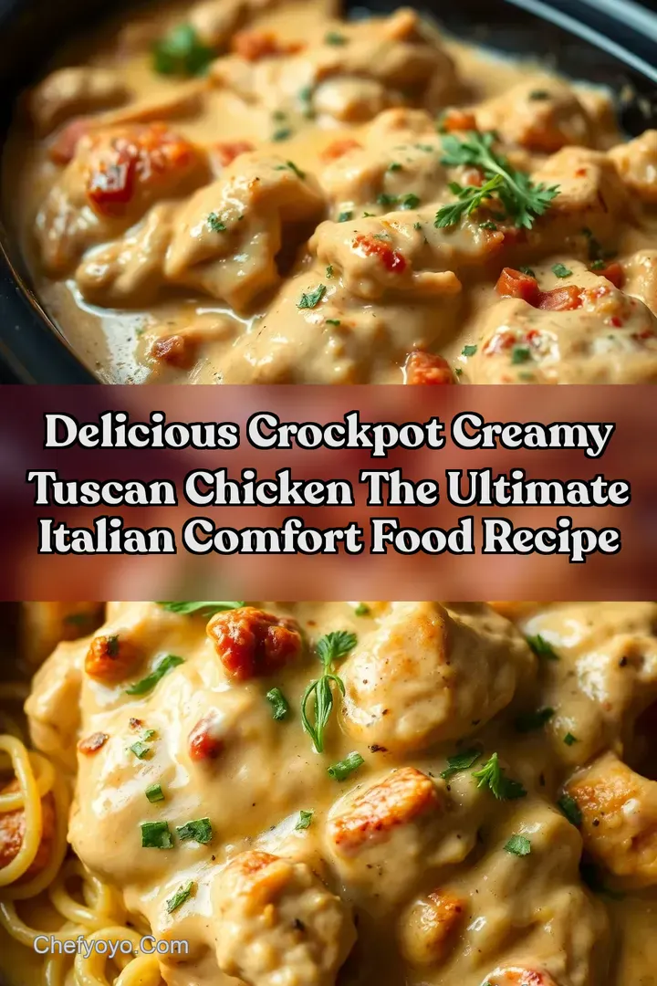 Delicious Crockpot Creamy Tuscan Chicken The Ultimate Italian Comfort Food Recipe