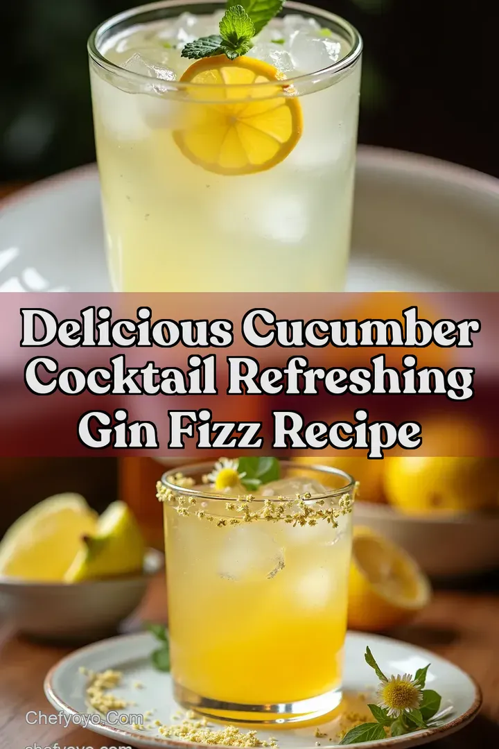 Delicious Cucumber Cocktail Refreshing Gin Fizz Recipe