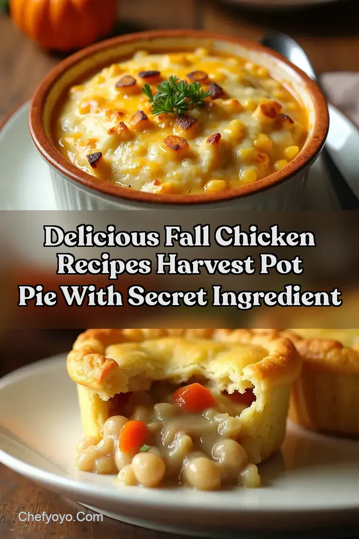 Delicious Fall Chicken Recipes Harvest Pot Pie with Secret Ingredient