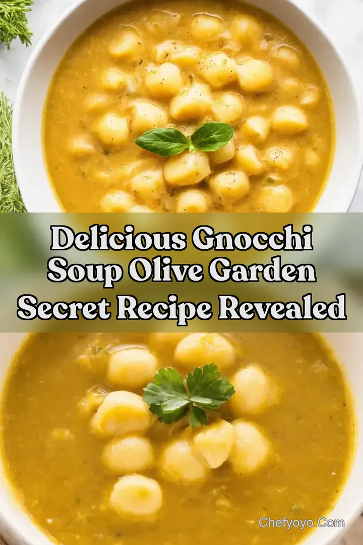 Delicious Gnocchi Soup Olive Garden Secret Recipe Revealed : PIN FOR LATER Delicious Gnocchi Soup Olive Garden Secret Recipe Revealed