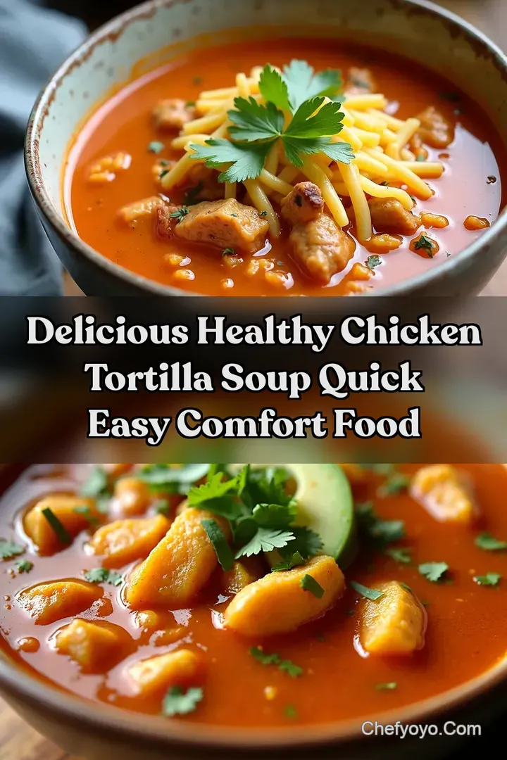 Delicious healthy chicken tortilla soup Quick Easy Comfort Food