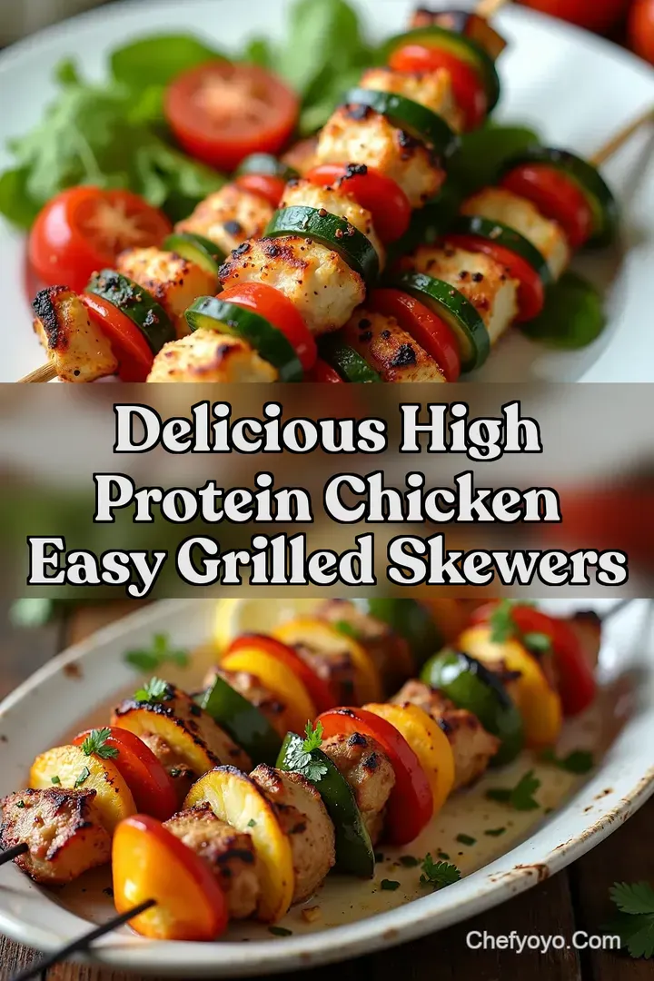 Delicious High Protein Chicken Easy Grilled Skewers