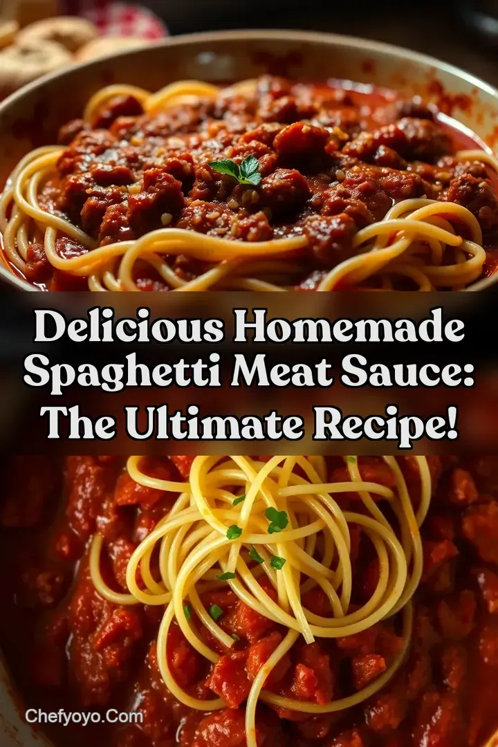 Delicious Homemade Spaghetti Meat Sauce: The Ultimate Recipe!