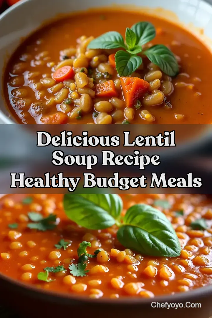 Delicious Lentil Soup Recipe Healthy Budget Meals