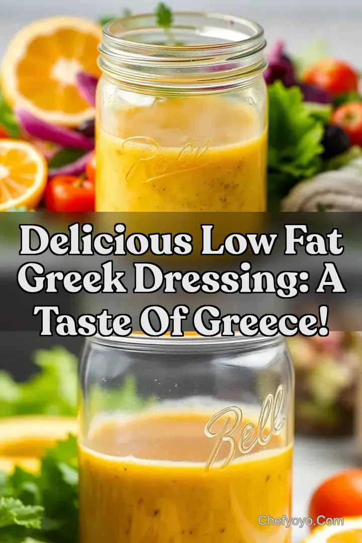 Delicious Low Fat Greek Dressing: A Taste of Greece! : PIN FOR LATER Delicious Low Fat Greek Dressing: A Taste of Greece!
