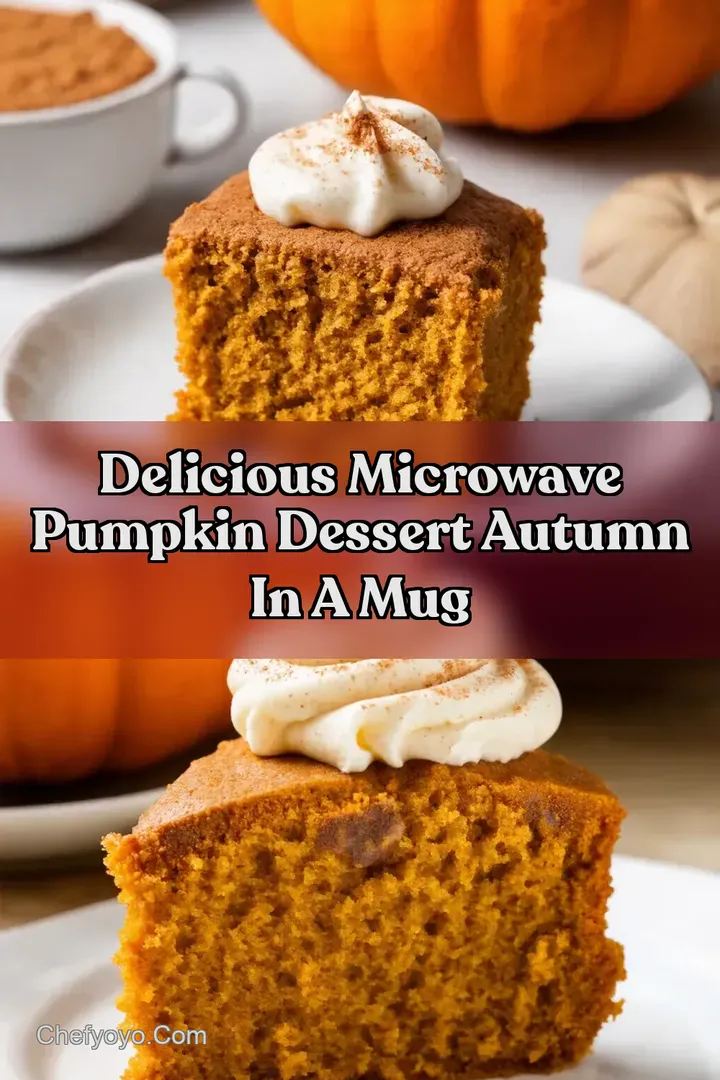 Delicious Microwave Pumpkin Dessert Autumn in a Mug