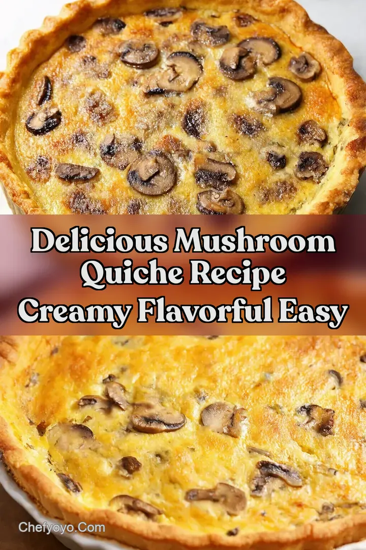Delicious Mushroom Quiche Recipe Creamy Flavorful Easy