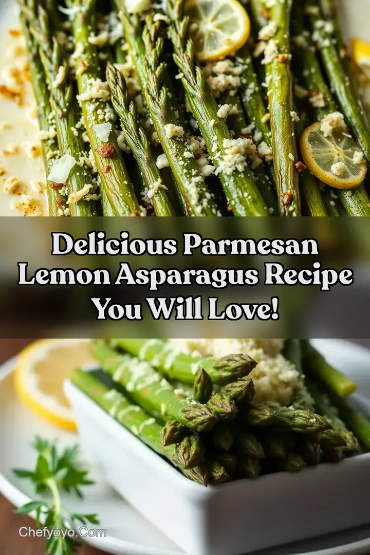 Delicious Parmesan Lemon Asparagus Recipe You Will Love! : PIN FOR LATER Delicious Parmesan Lemon Asparagus Recipe You Will Love!