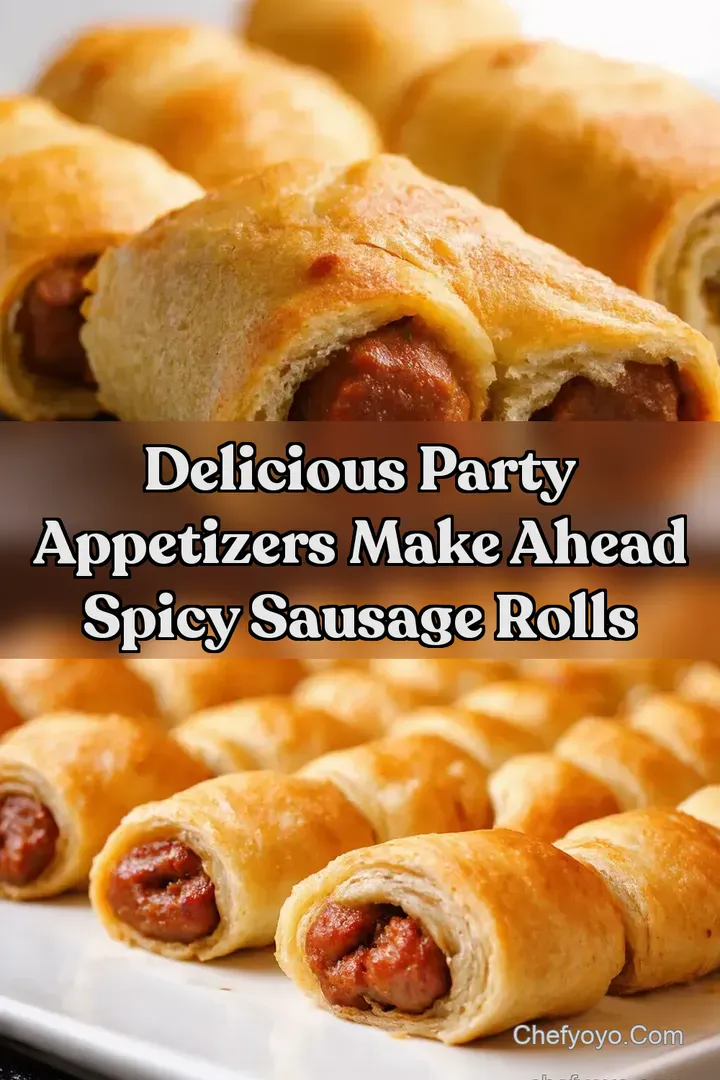 Delicious Party Appetizers Make Ahead Spicy Sausage Rolls