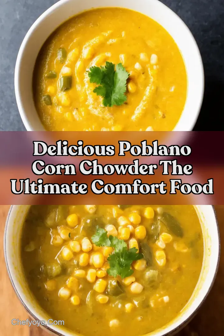 Delicious Poblano Corn Chowder The Ultimate Comfort Food