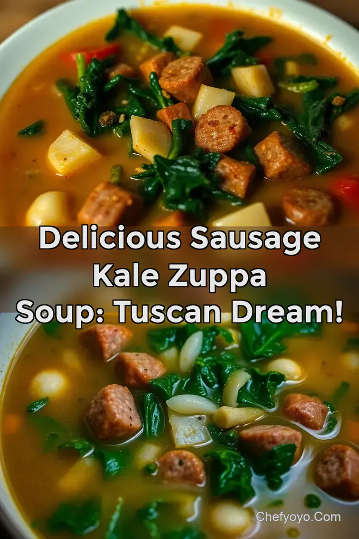 Delicious Sausage Kale Zuppa Soup: Tuscan Dream!