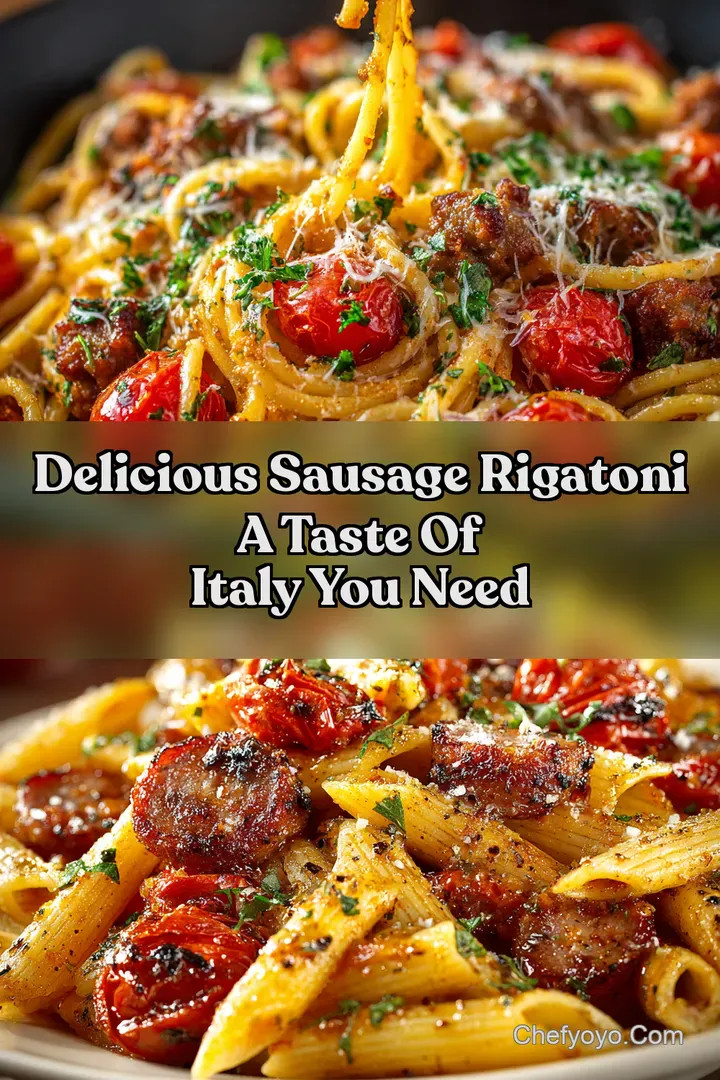 Delicious Sausage Rigatoni A Taste of Italy You Need