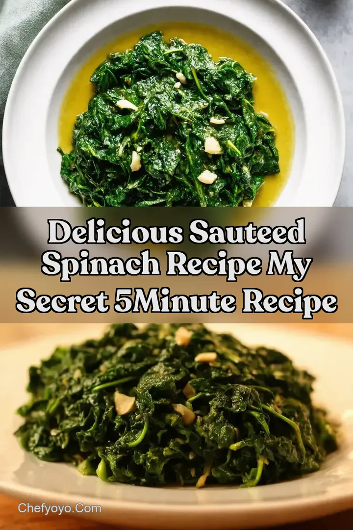 Delicious Sauteed Spinach Recipe My Secret 5Minute Recipe