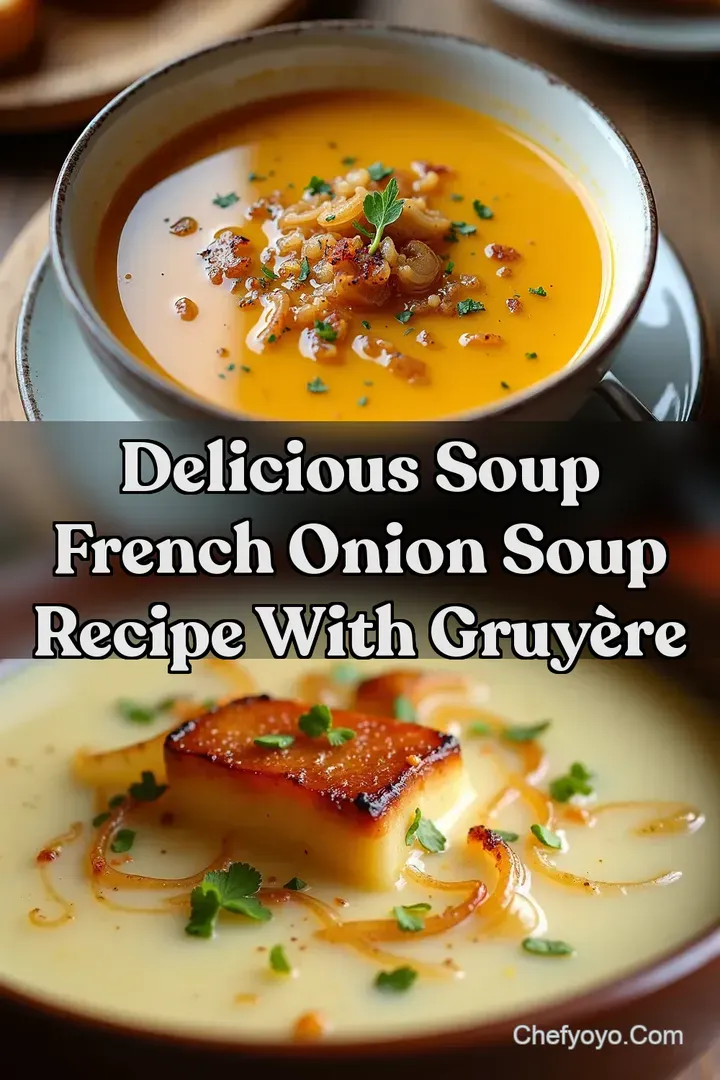 Delicious Soup French Onion Soup Recipe with Gruy&egrave;re