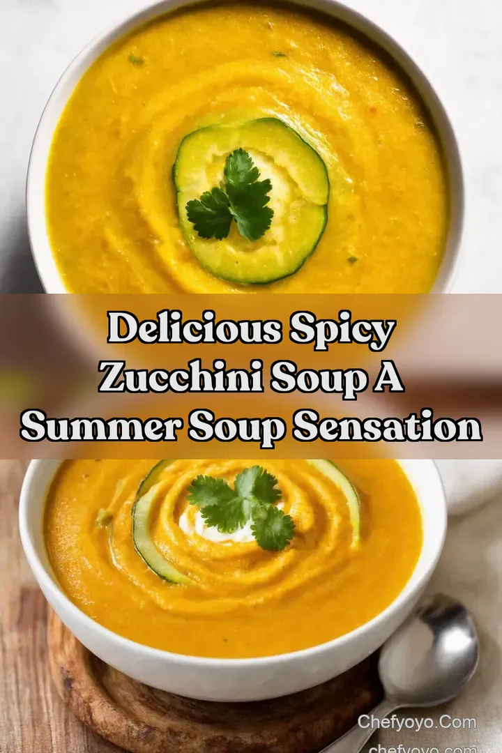 Delicious Spicy Zucchini Soup A Summer Soup Sensation