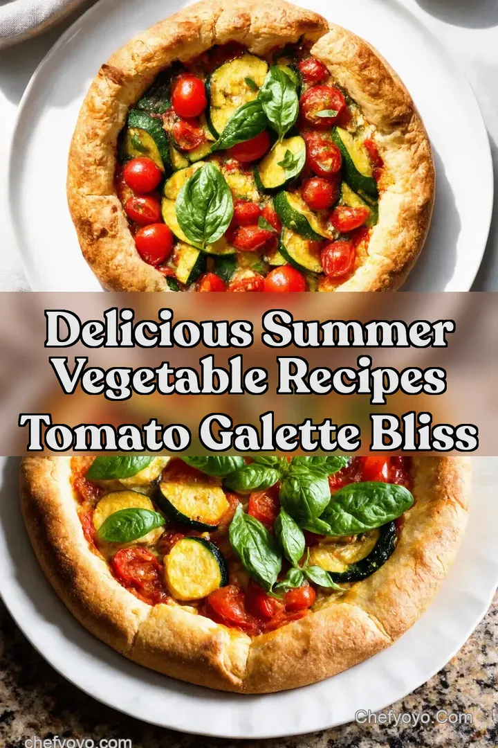 Delicious Summer Vegetable Recipes Tomato Galette Bliss