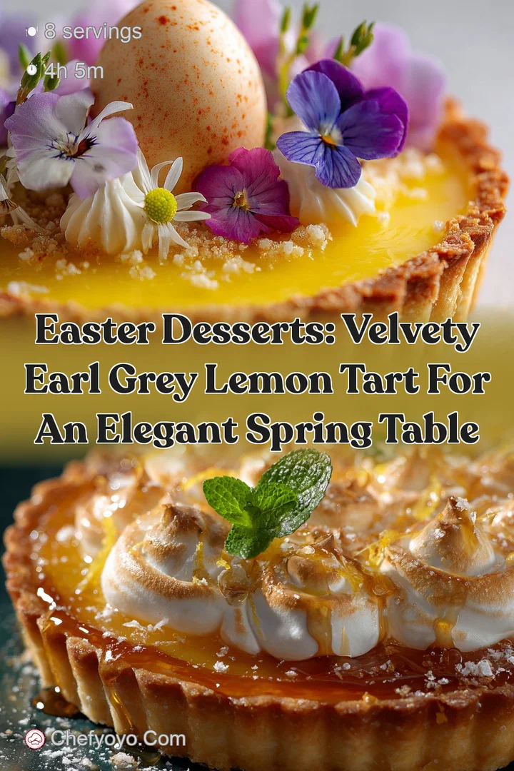 Easter Desserts: Velvety Earl Grey Lemon Tart for an Elegant Spring Table
