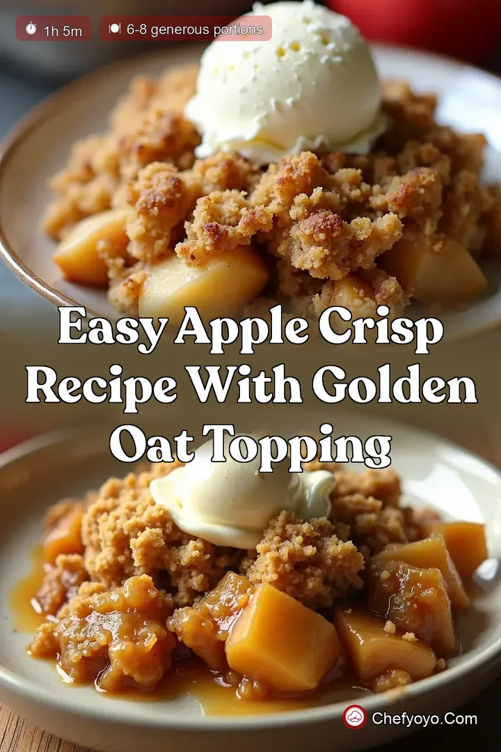 Easy Apple Crisp Recipe with Golden Oat Topping
