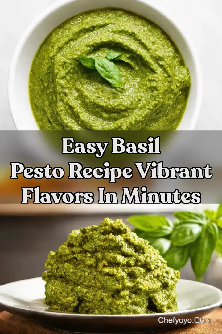 Easy Basil Pesto Recipe Vibrant Flavors in Minutes