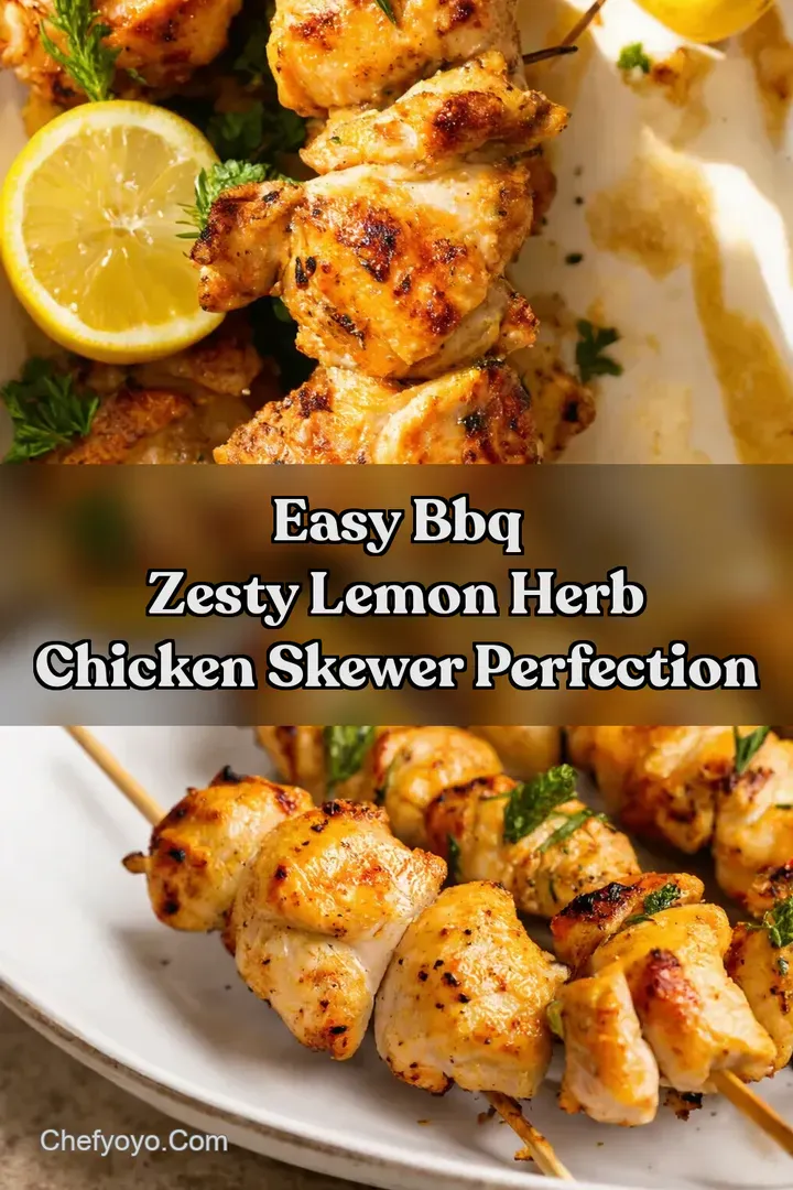 Easy BBQ Zesty Lemon Herb Chicken Skewer Perfection