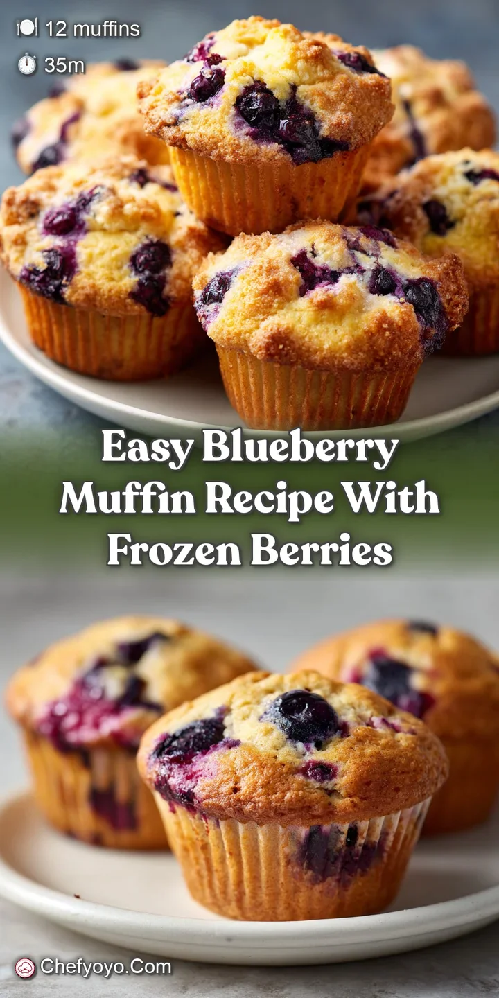 Close-up of a warm blueberry muffin; steam rises from the soft, golden top studded with plump, bursting blueberries.