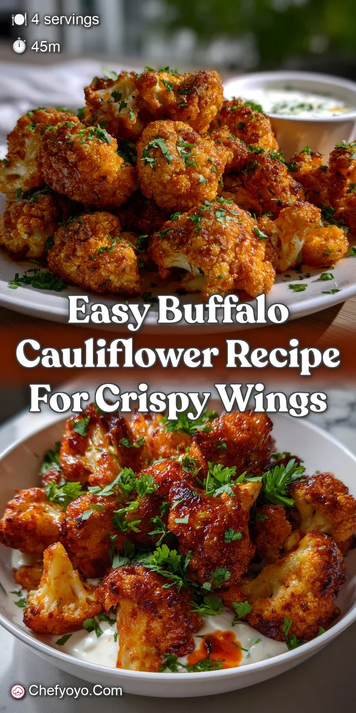 Easy Buffalo Cauliflower Recipe for Crispy Wings