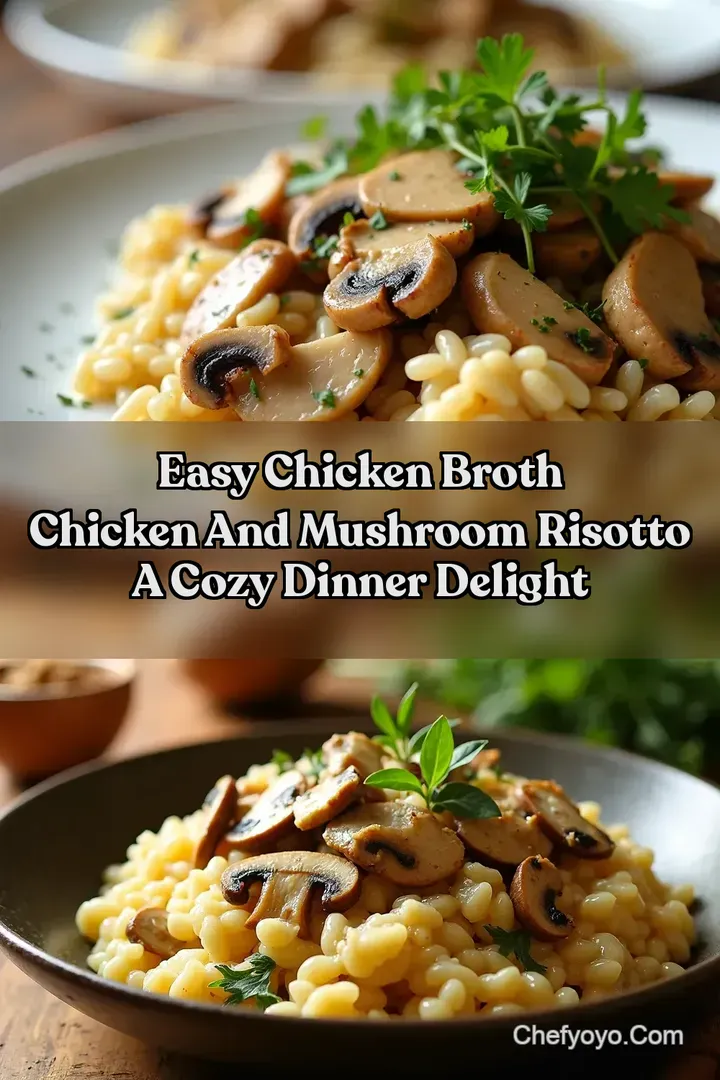 Easy Chicken Broth Chicken and Mushroom Risotto A Cozy Dinner Delight