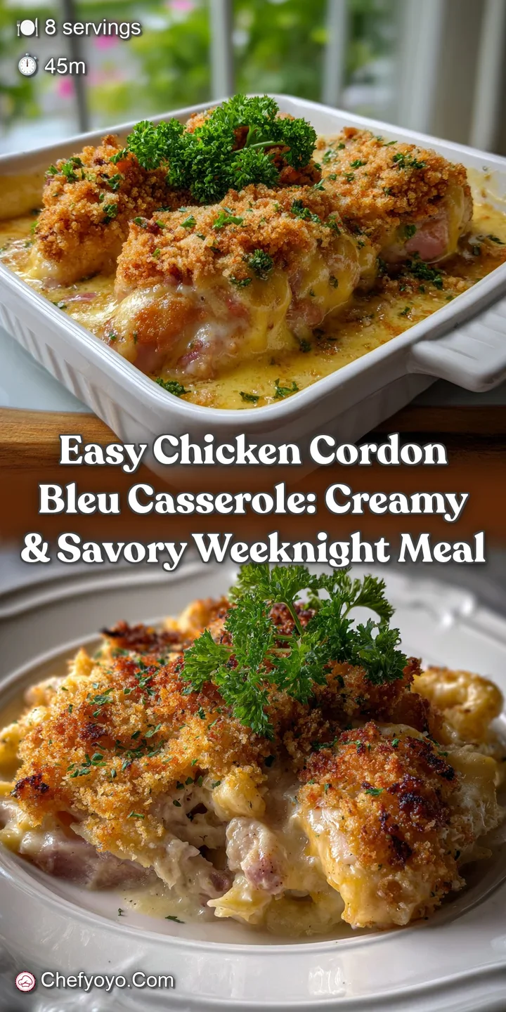 Easy Chicken Cordon Bleu Casserole: Creamy & Savory Weeknight Meal