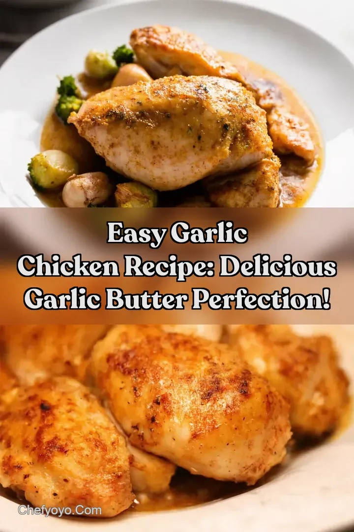 Easy Garlic Chicken Recipe: Delicious Garlic Butter Perfection! : PIN FOR LATER Easy Garlic Chicken Recipe: Delicious Garlic Butter Perfection!