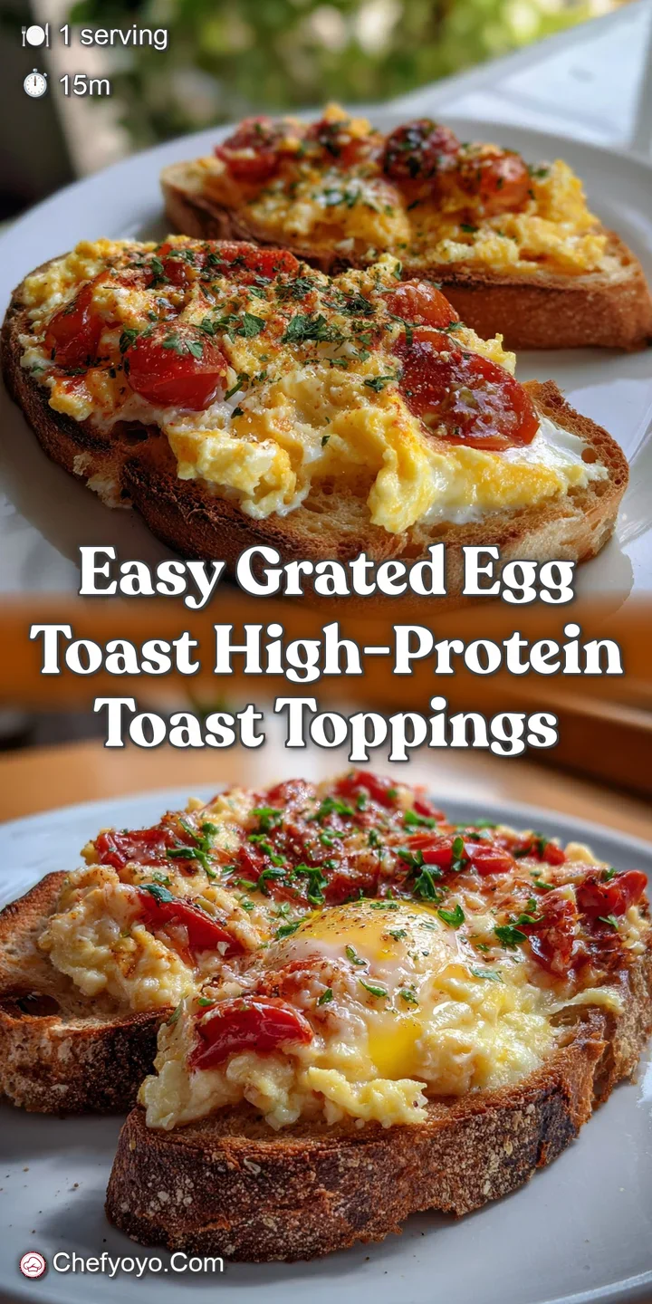 Easy Grated Egg Toast High-Protein Toast Toppings