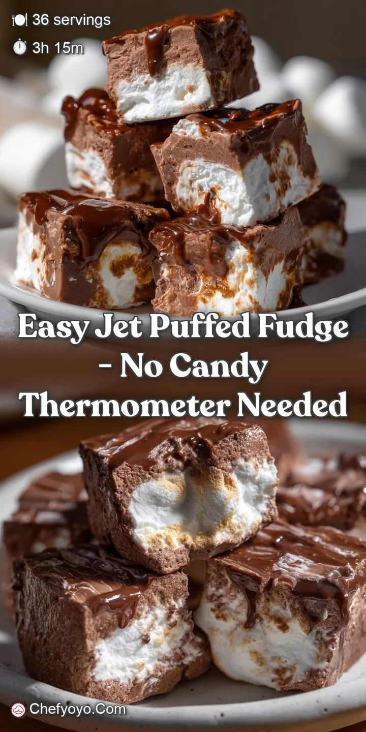 Easy Jet Puffed Fudge - No Candy Thermometer Needed