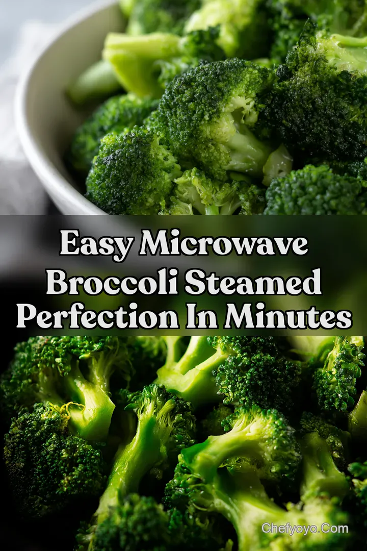Easy Microwave Broccoli Steamed Perfection in Minutes : PIN FOR LATER Easy Microwave Broccoli Steamed Perfection in Minutes