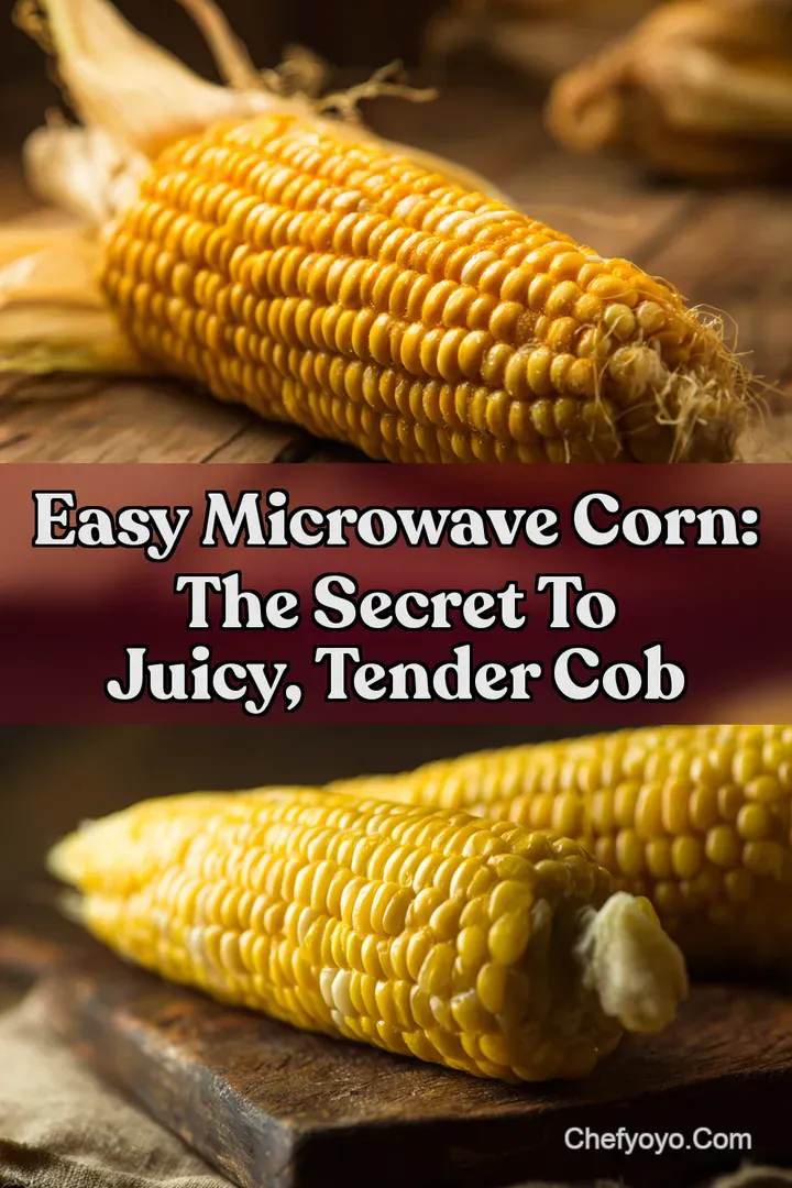 Easy Microwave Corn: The Secret to Juicy Tender Cob : PIN FOR LATER Easy Microwave Corn: The Secret to Juicy Tender Cob