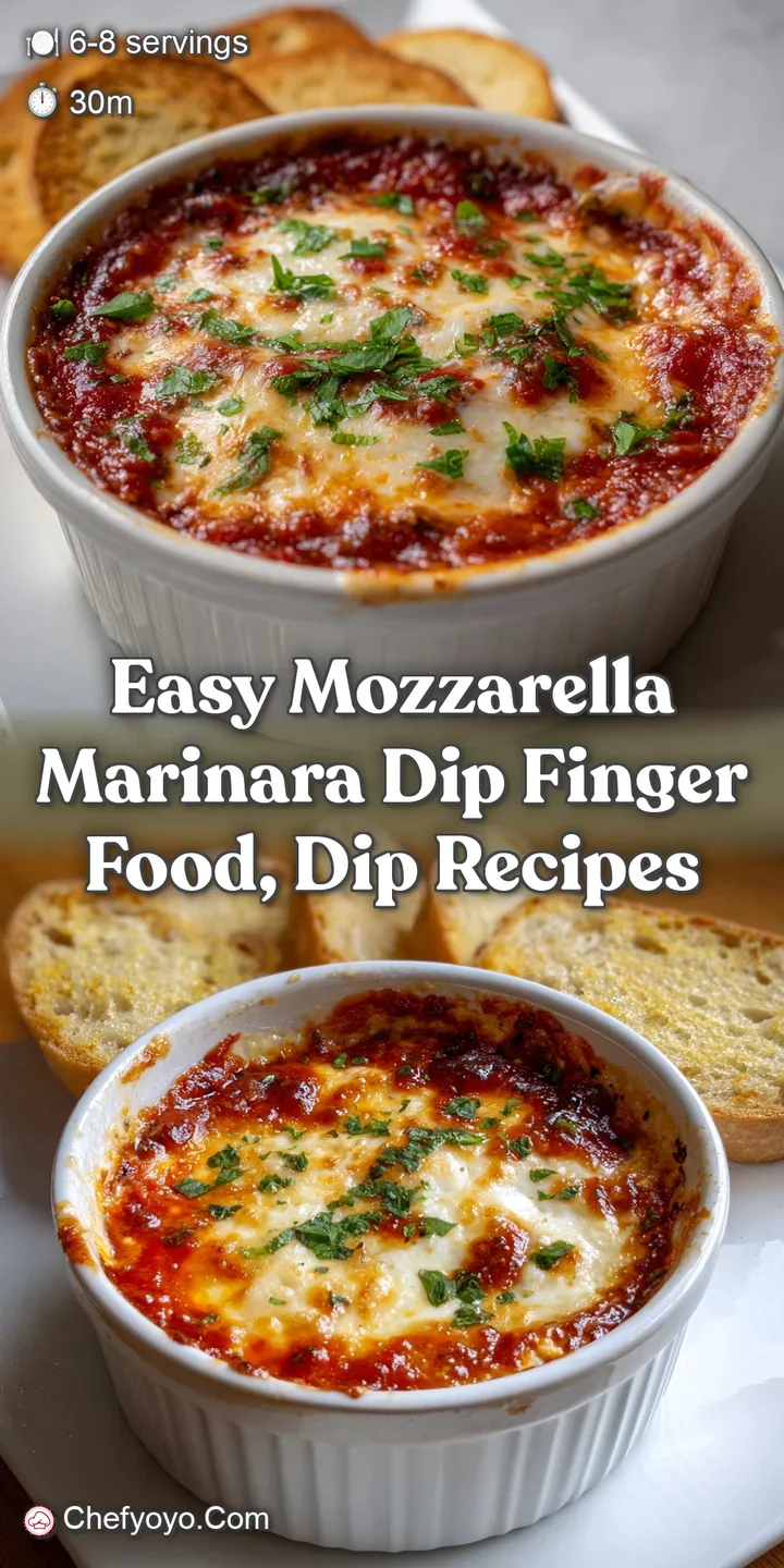 Easy Mozzarella Marinara Dip Finger Food Dip Recipes