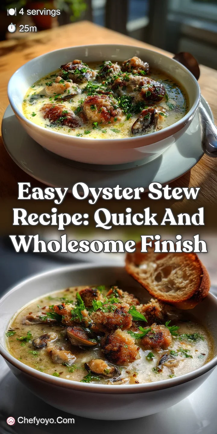 Easy Oyster Stew Recipe: Quick and Wholesome Finish