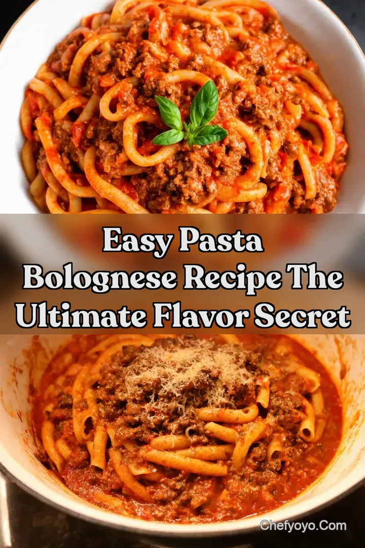 Easy Pasta Bolognese Recipe The Ultimate Flavor Secret