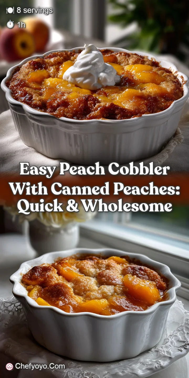 Easy Peach Cobbler With Canned Peaches: Quick & Wholesome