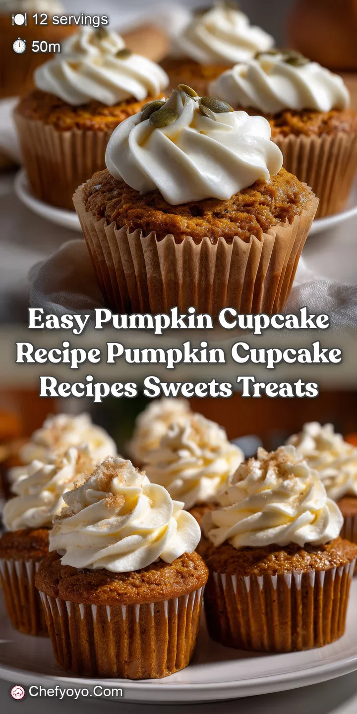 Easy Pumpkin Cupcake Recipe Pumpkin Cupcake Recipes Sweets Treats