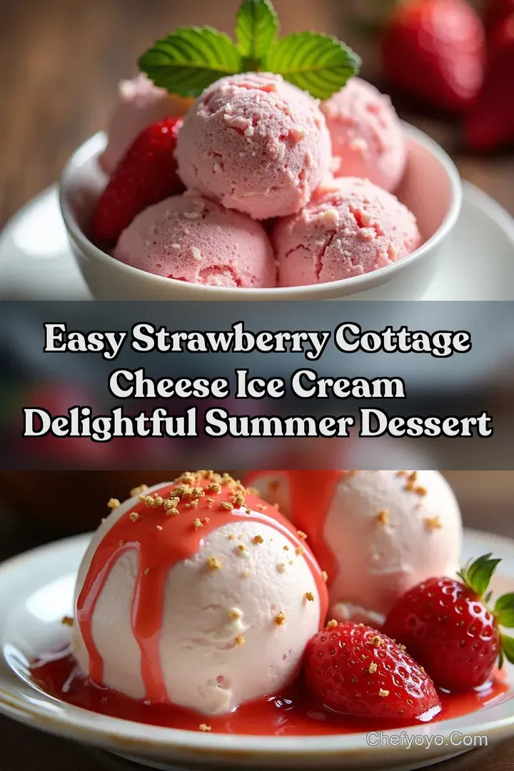 Easy Strawberry Cottage Cheese Ice Cream Delightful Summer Dessert