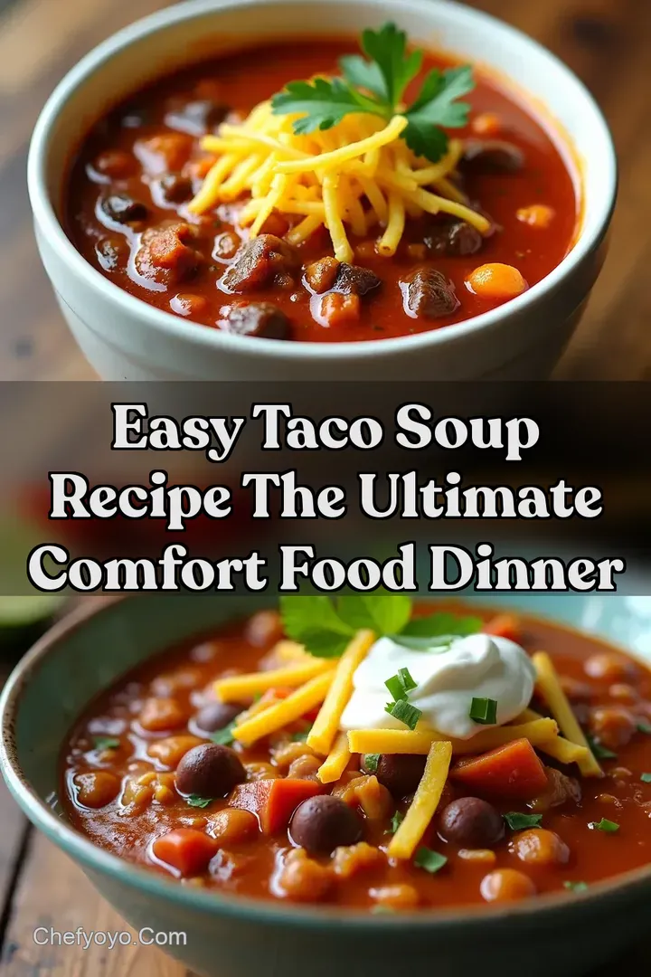 Easy Taco Soup Recipe The Ultimate Comfort Food Dinner