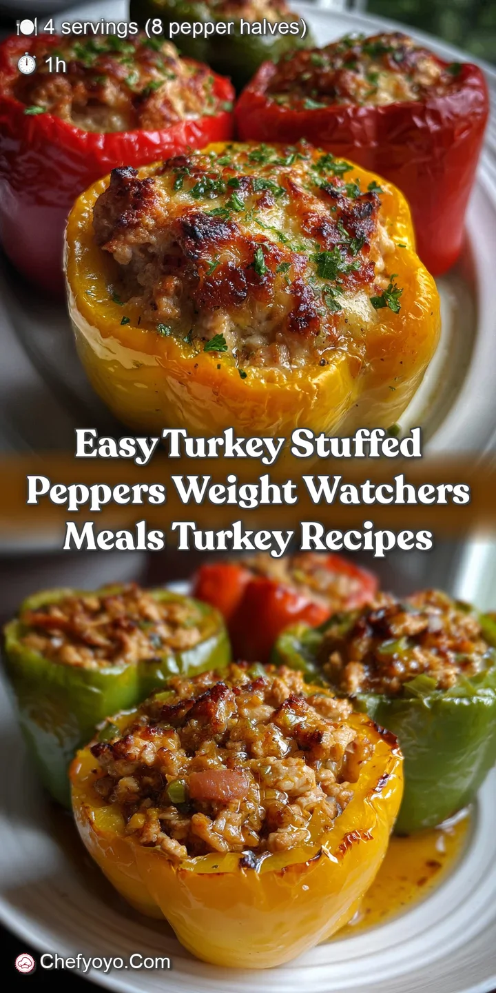 Easy Turkey Stuffed Peppers Weight Watchers Meals Turkey Recipes