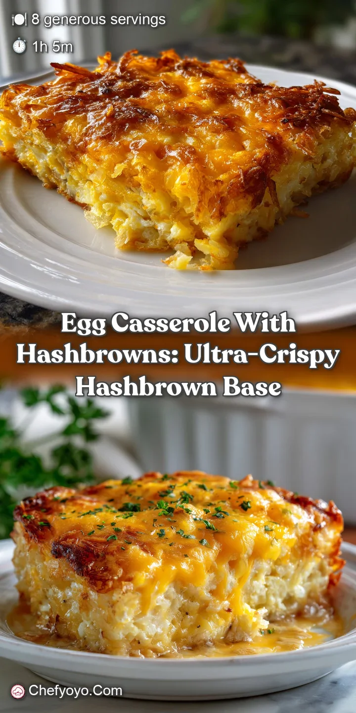 Egg Casserole with Hashbrowns: Ultra-Crispy Hashbrown Base